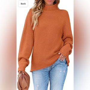 ZESICA Batwinged Oversized Cable Knit Sweater